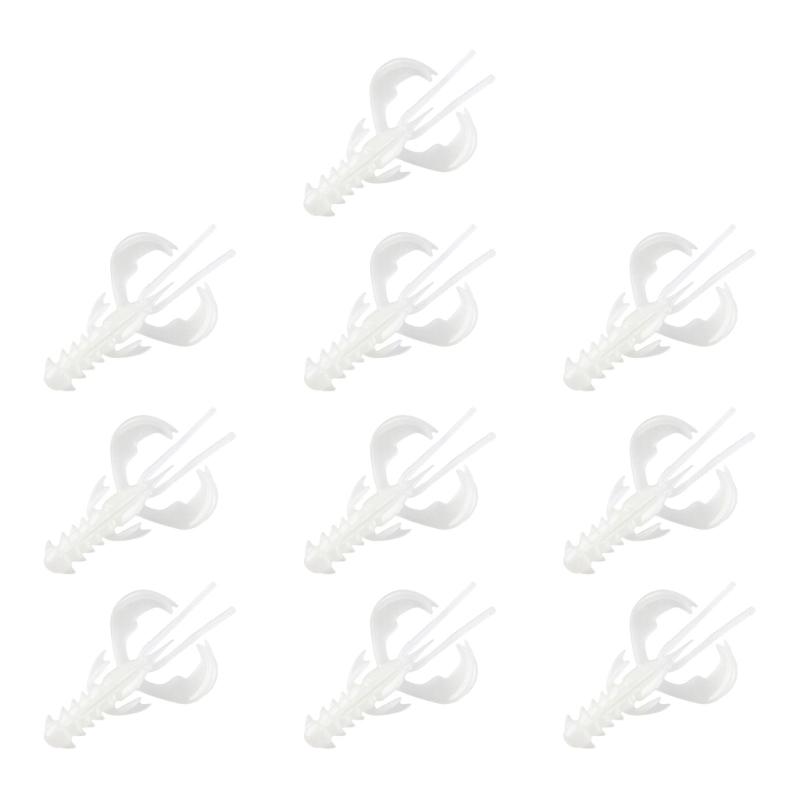 10Pcs/pack Simulation Prawns Shrimp Fishing Tackle Lures Baits Soft Crawfish Soft Shrimp Lures Baits Soft Lures Worms