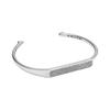 Logo Design Sterling Silver Bracelet Men's Silver