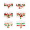 4Pcs/set Christmas Tree Snowflake Bell Elk Colorful Beads Charms Bracelet for Women Crystal Stacking Bracelets Party Jewelry
