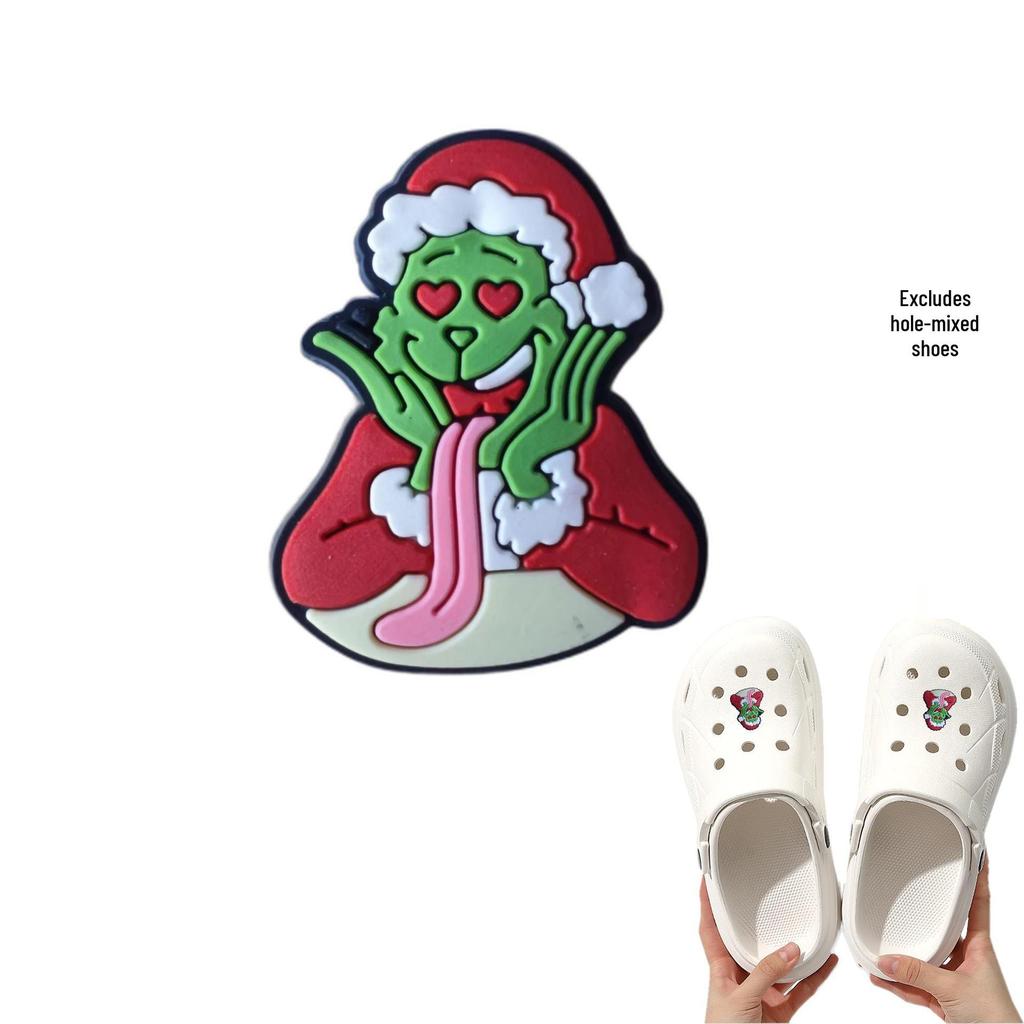 Detachable Christmas Shoe Buckle: PVC Flower Decoration for Hole Shoes