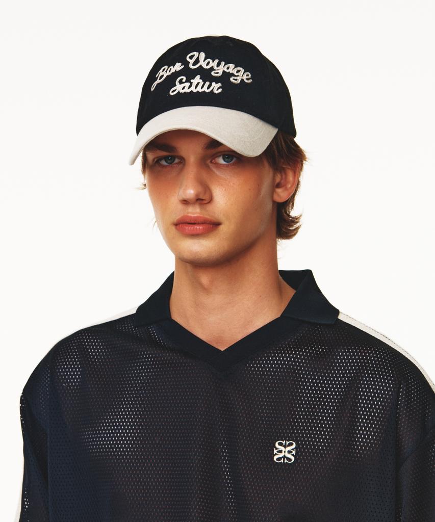 Seteo Bon Voyage Contrast 5 Panel Ball Cap Black