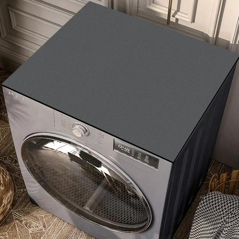 Dust Proof Washing Machine Mat Cover Solid Color Kitchen Drain Pad Oven Dust Pad Microwave Top Mat Bathroom Decor Funda Lavadora