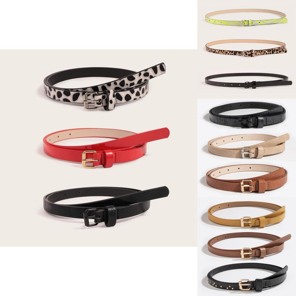 Stylish Faux Leather Snake Pattern Belt For Women With Pin Buckle And Versatile Style