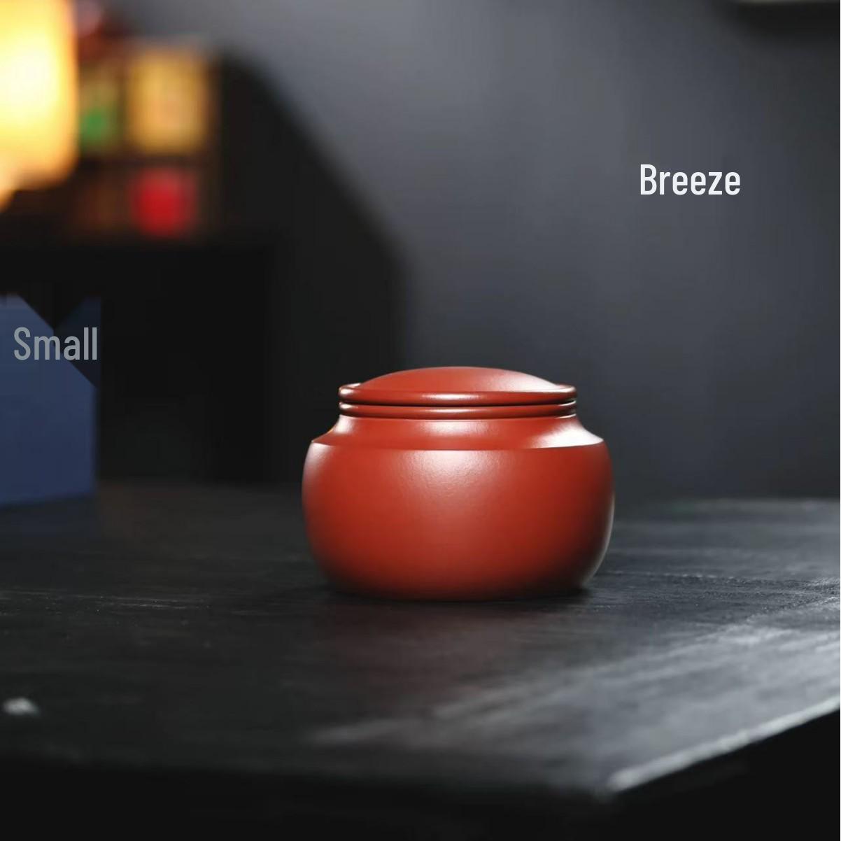 100g Zhu Ni Zisha Mini Tea Canister - Solid Color, Chinese Style Boutique Tea Storage. Standard