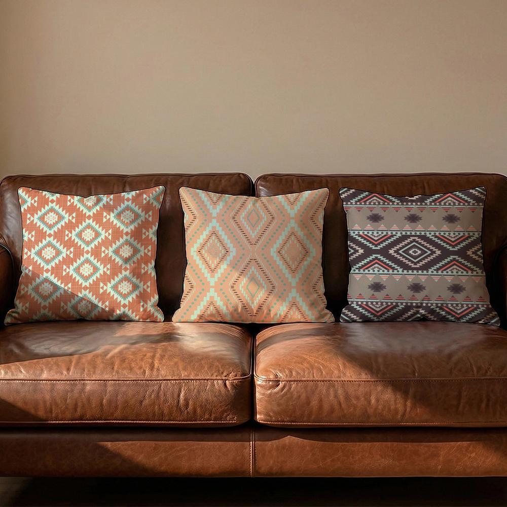 Native Fabric Pattern Cushion Cover Soft Reversible  Durable Pillow Cover  MultiScene Use for Home  Car Daily Comfort