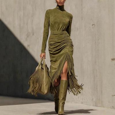 Elegant 2025 Women's Tassel Long Dress