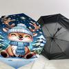1PC reindeer snowscape Automatic Open/Close Umbrella Compact Folding Umbrella with 8-Rib Shaft lightweight esign, Fashion Lovers1226A