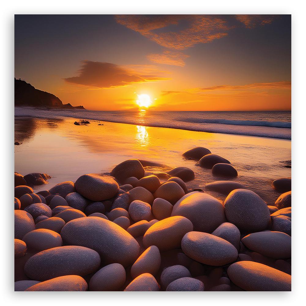 Wydruk na płótnie, Zachód słońca nad krajobrazem