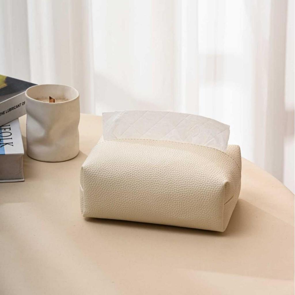 Minimalist PU Waterproof Tissue Box Holder for Home, Bedroom, Car, and Coffee Table