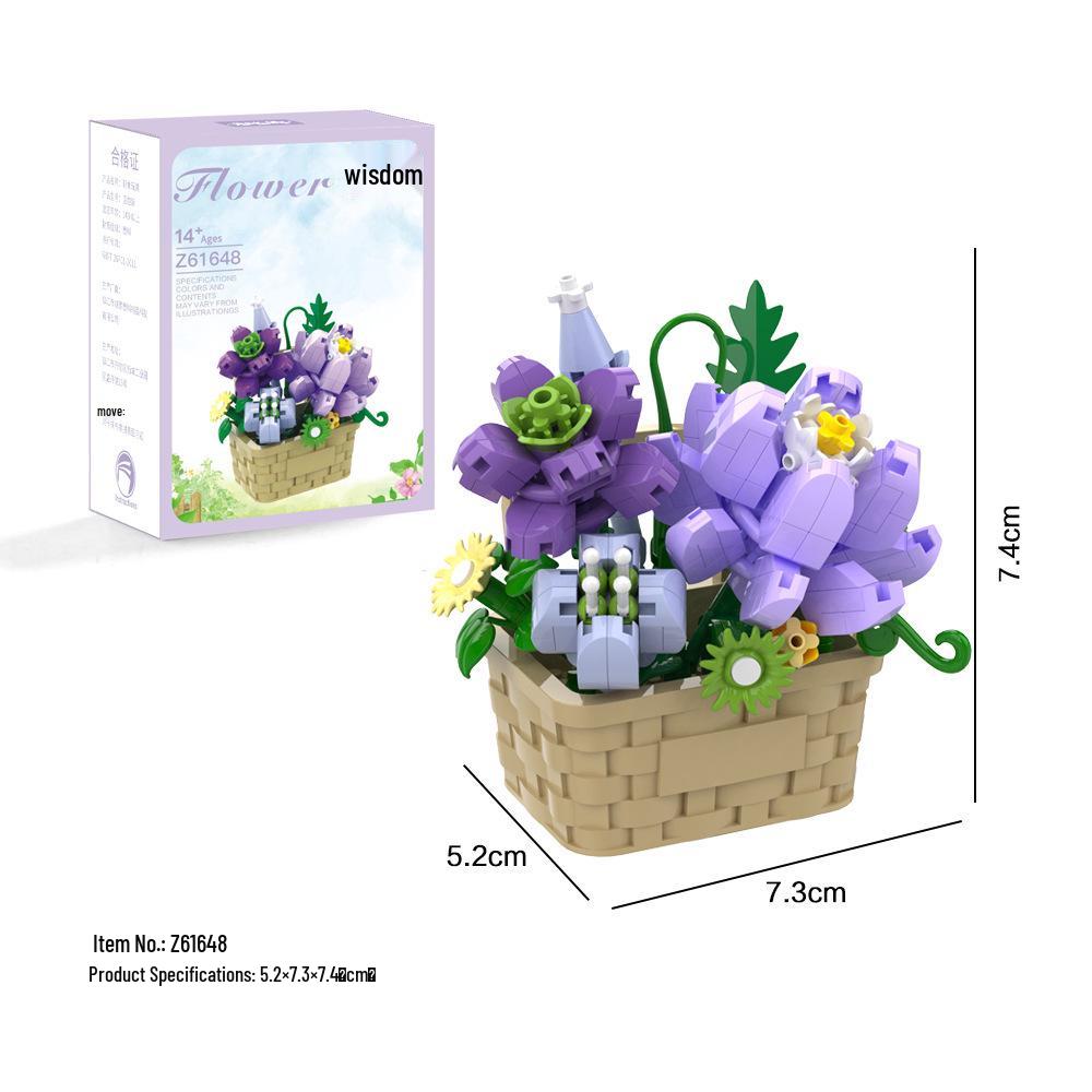 Romantic Eternal Flower Building Blocks - Creative Educational Toy & Desktop Ornament