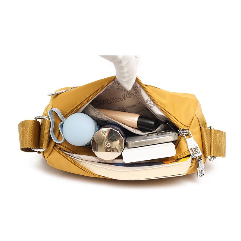 Waterproof Ultra-light Nylon Bag Women's Outdoor Travel Multi-layer Large Capacity Shoulder Crossbody Bag