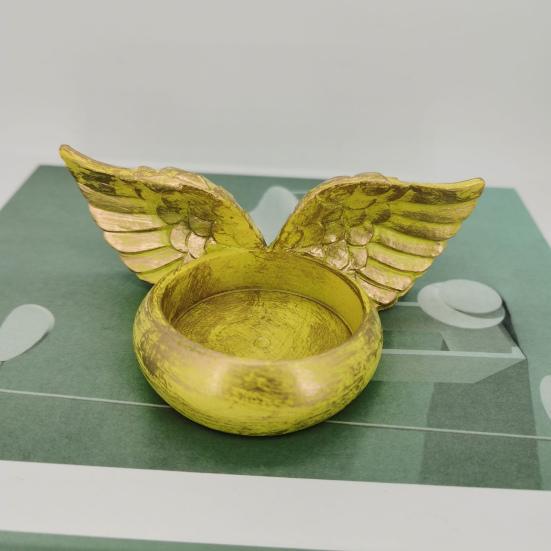 Andělská křídla svícen pryskyřice vintage styl svícen modlitba čajová svíčka svícen pro domácí svatební vánoční kostelní dekoraci