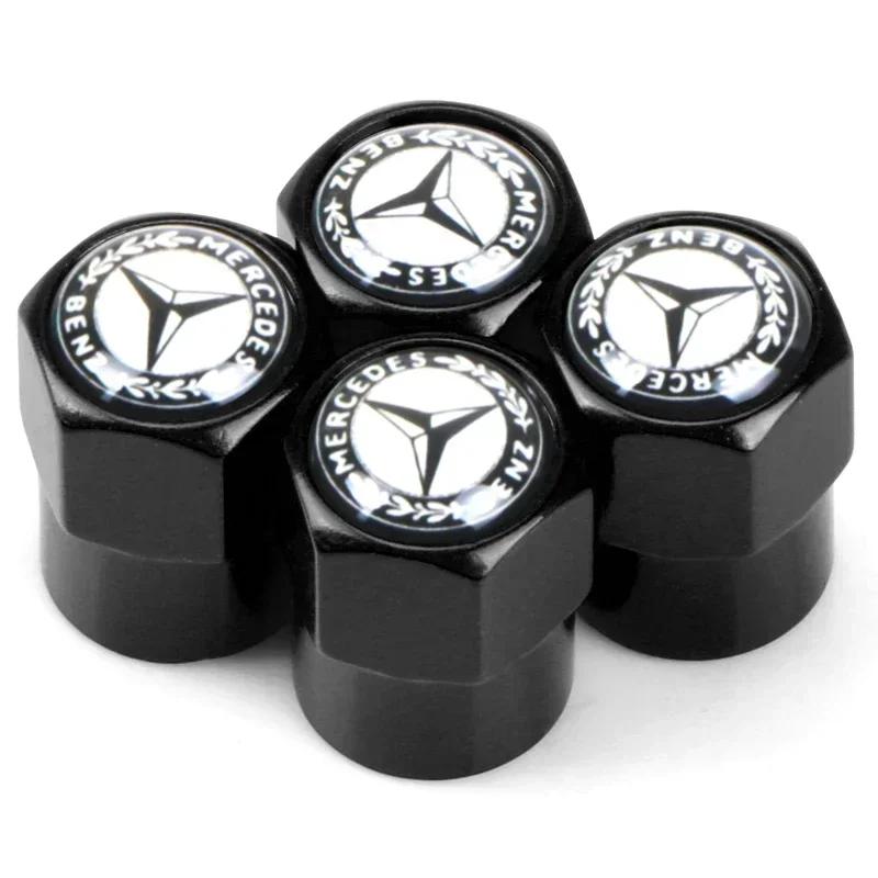 

For Mercedes Benz Car Tire Valve Stems Cap Knurling Style Tire Valve Cap Tire Wheel Stem Air Valve Cap For Mercedes Benz W211 W2