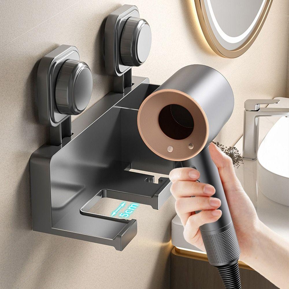 No Punching Hair Dryer Holder Wall Mounted Hairdryer Organizer Box New Wall Dryer Cradle  Bathroom