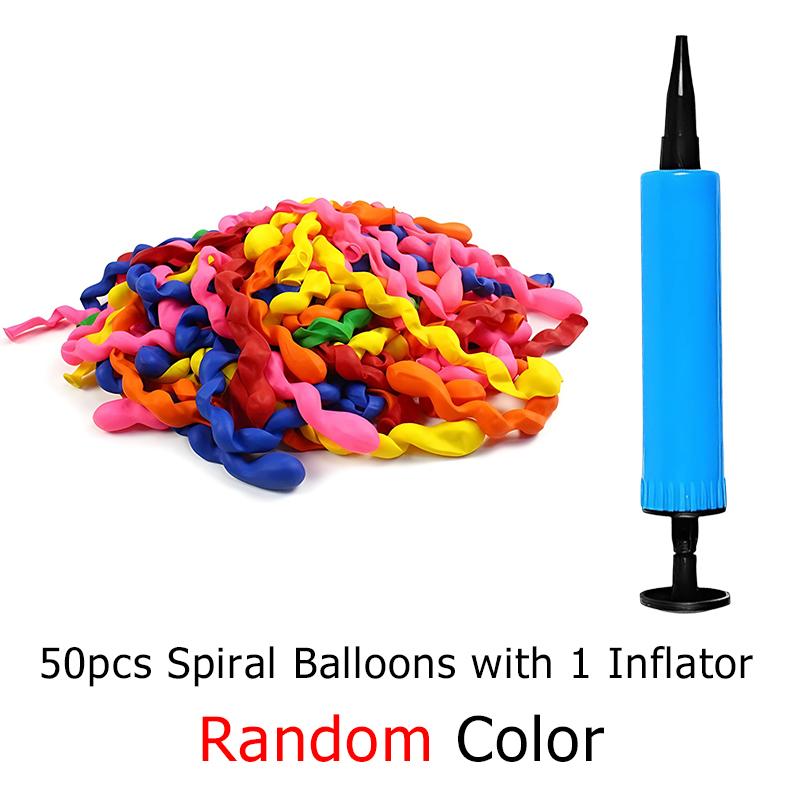 25/50PCS Colorful Spiral Latex Balloon DIY Festicval Atmosphere Creating Props Decorative Twisted Long Balloons Party Favors ZYF