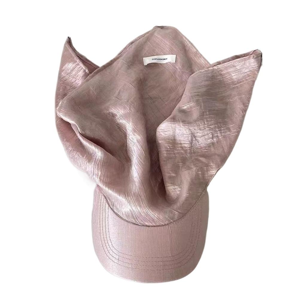 Satin Headscarf Baseball Cap Y2K Peaked Cap Retro Sunscreen Beach Hat  Outdoor