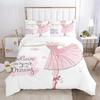 Cartoon Ballet Girl 3D Printed Bedding Set Duvet Covers Pillowcases Comforter Bedding Set Bedclothes Duvet Cover