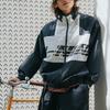 Li-Ning Sportovní Trendová Série Kontrastní Potisk Písmen Volná Bunda Pánská Bunda Černá AJDT405-1