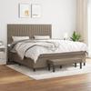 3136769 vidaXL Divan-lit Tapissier Avec Matelas Taupe 160x200 Cm Tissu