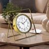 Muyika Metallo Decorative Metal Table Clock with Silent Mechanism, 24 cm, 3 Different Colors, Home Decoration, Table & Desk Clock, Stylish Clock