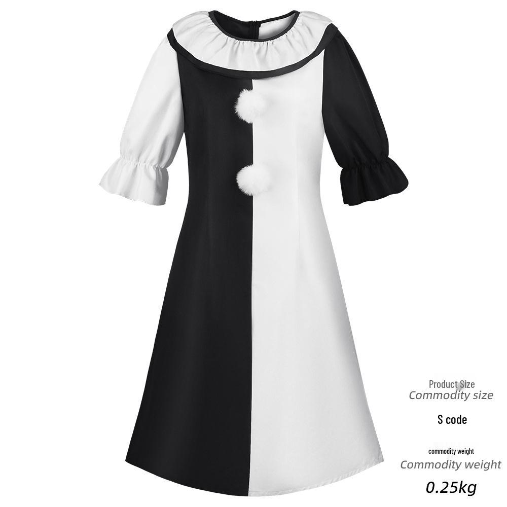 Halloween-Clown-Kostüm - Unisex-Cosplay für Erwachsene & Kinder, Horror-Rollenspiel Bühnenoutfit