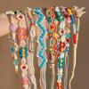 Bohemian Hand-Woven Colorful Flower Shell Beaded Waist Chain  Retro Women'S Dress Accessories Belt Decoration