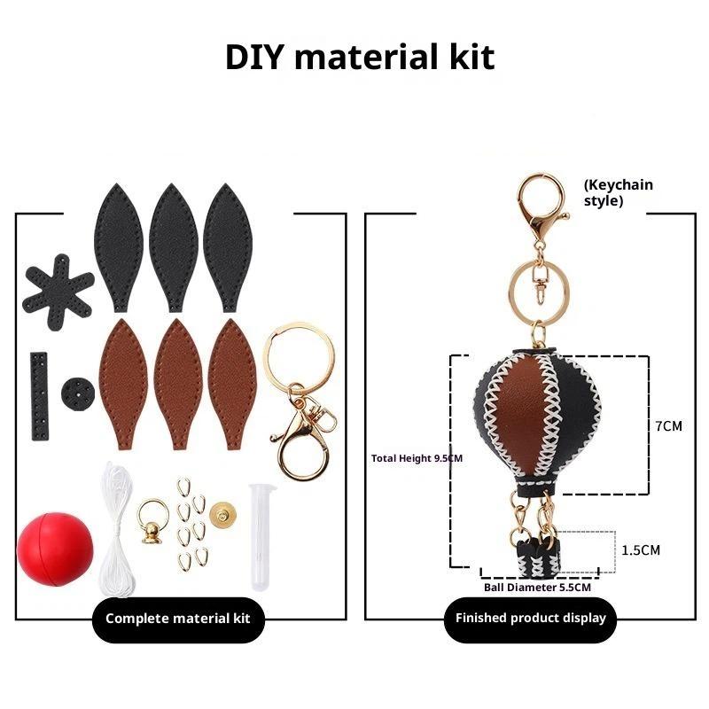 Phone Straps  Air Balloon Diy Keychain Leather Versatile Car Key Ring Handmade Ins Keychain Lanyard Bag Charms