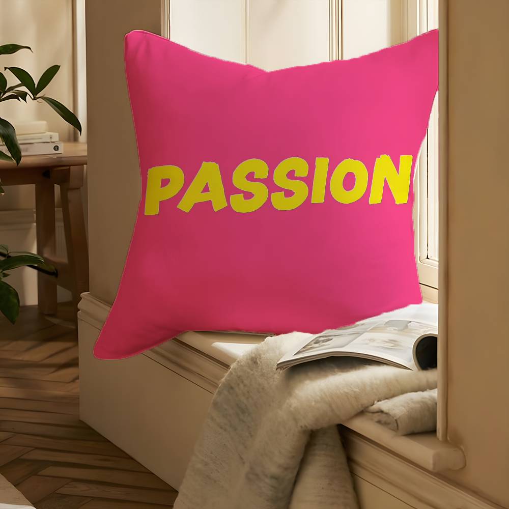 Simple And Passionate Life Words Pillow Case Printing Pillowcase Living Room Sofa Cushion Cover Bedroom Room Decor