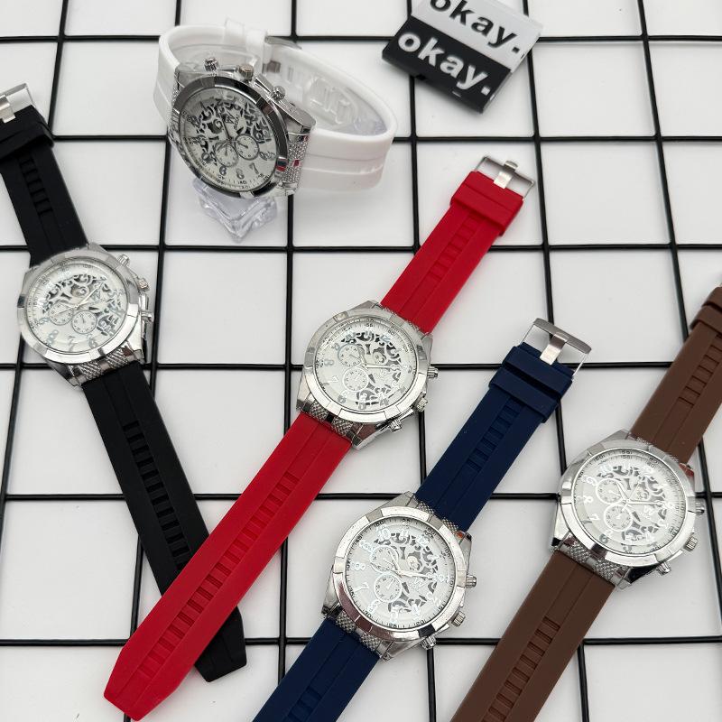 JYL Men's Watch Student Hollow Casual Silicone Strap