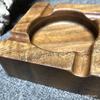 Retro Walnut Solid Wood Ashtray: Creative, Durable, Large-Slot Engraved Design – Perfect for Home or Hotel Use
