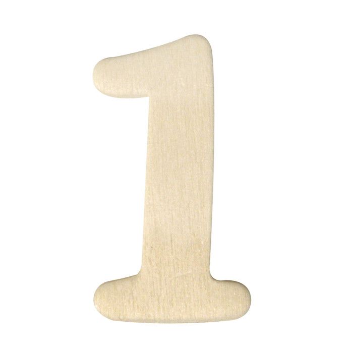 Chiffres en bois - RAYHER - 0 à 9 - Hauteur 4 cm - Décorables - Objets décoratifs