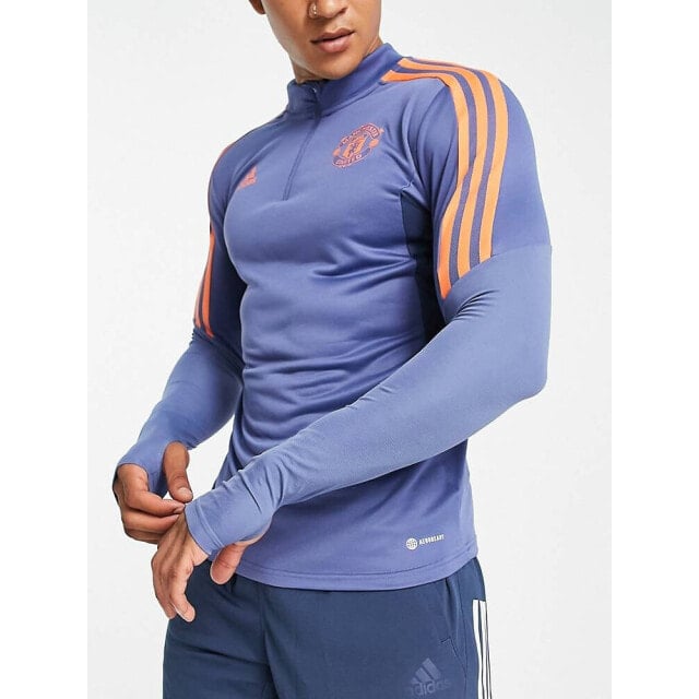 

Темно-синий спортивный топ на молнии 1/4 adidas Football Manchester United FC 2022/23