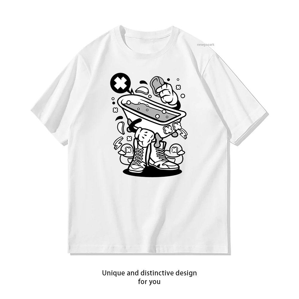 

Sudsy Sneakers cotton T shirt Unisex Adult couple streetwealtops tee Short sleev Casual S