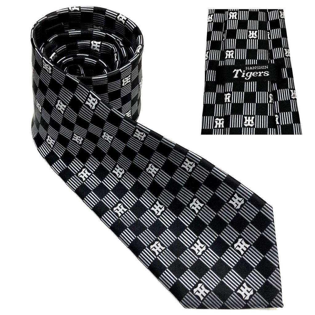[Tigers] Hanshin Tigers Merchandise Necktie (Black Square 053)