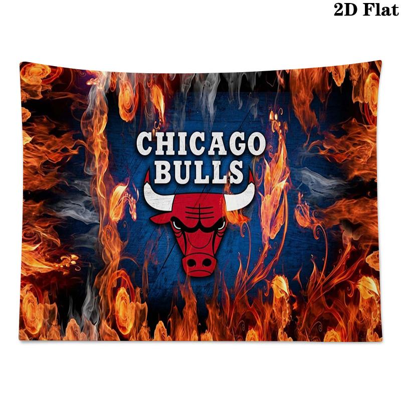Chicago Bulls Wall Tapestry Aesthetic Wall Hanging Printed Fabric Blanket Decorative Tapestries for Bedroom Living Room Home Decor
