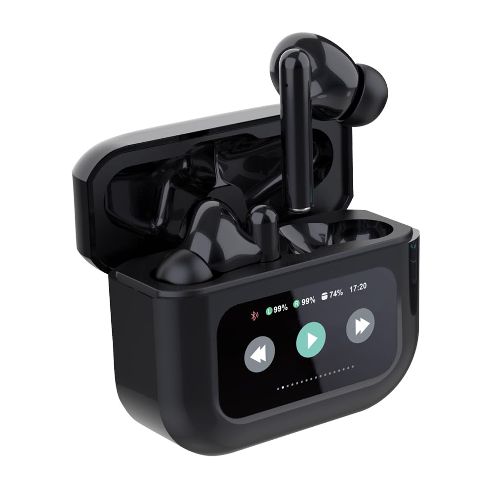 

New Meisei Bluetooth Wireless ANC Noise Touch LCD Sound True Wireless Ear Touch Calling [2026 Release] 5.4 Earphones, Earbuds, In-Ear, Cancelling, чорний