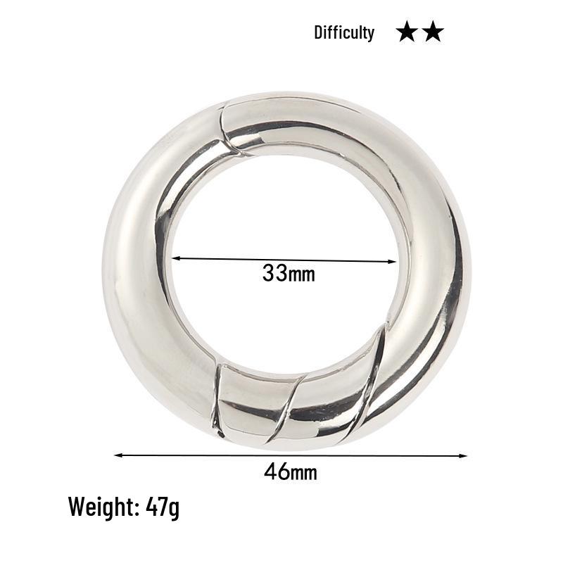 Intelligence Puzzle Zinc Alloy Disentanglement Rings - Unlock Nine Linked Rings Kongming Luban Lock Educational Toy