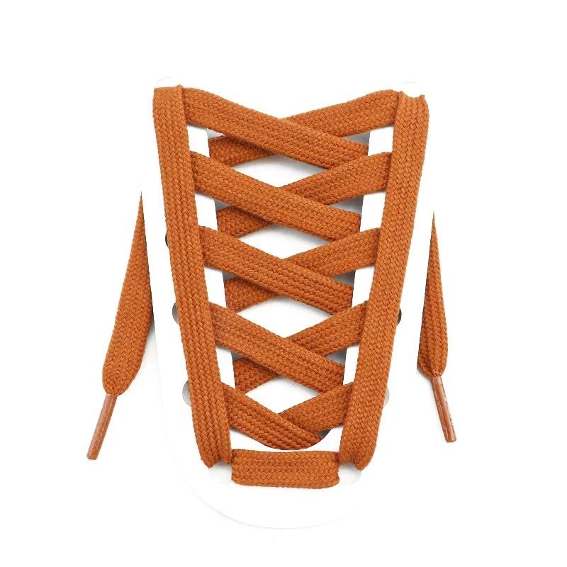 0,8 cm Breite Flache Schnürsenkel Tennis Turnschuhe Schuhbänder Qualität Baumwollschnürsenkel 80/100/120/140/160 cm 1 Paar Schnürsenkel Schuhzubehör