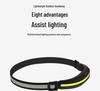 USB Rechargeable Running Headlamp with COB Work Light for Outdoor Camping