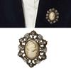 Dateless Lady Portrait Brooch Vintage Inspired Design In Gilded Alloy Fashion Pin Accessories For Dress Decoration