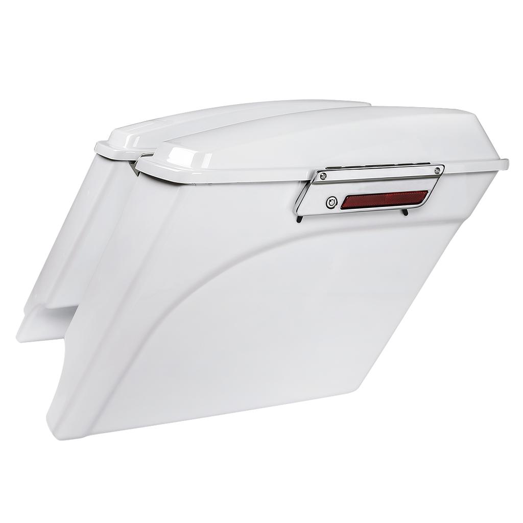 Motorcycle 5" Stretched Extended Saddlebags Bag For Harley Touring Road King Street Glide Electra Glide 1993-2013