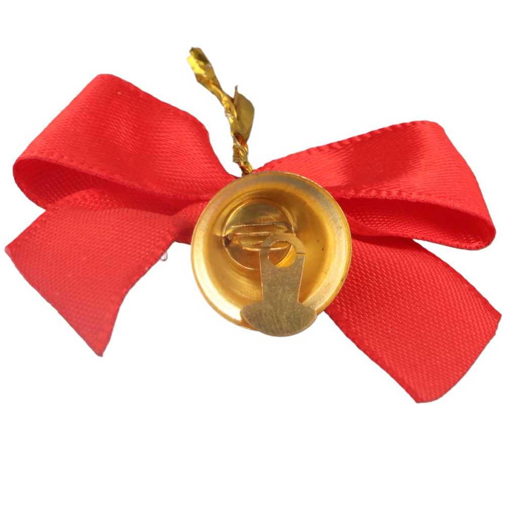 10pcs Mini Christmas Bow Ornaments Red Mini Red Bow Festive Christmas Bell Bow  Party Decor