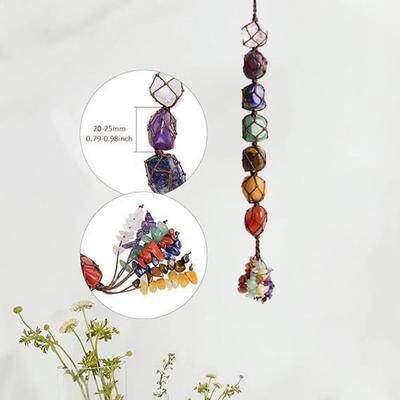 7 Chakras Crystal Hanging Ornament Charming Mysterious Car Hanging Pendant Handmade Natural Stone Ornaments