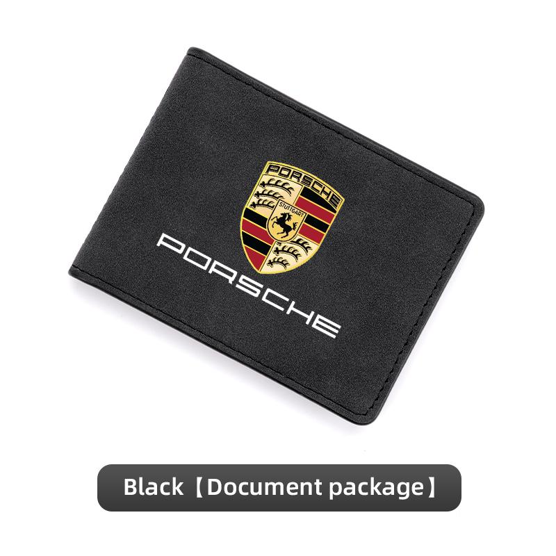 Car Carbon Fiber Driver Holder License ID Card Bag For Porsche Cayenne Panamera Macan 911 718 Taycan Boxster Cayman 918 Pajun