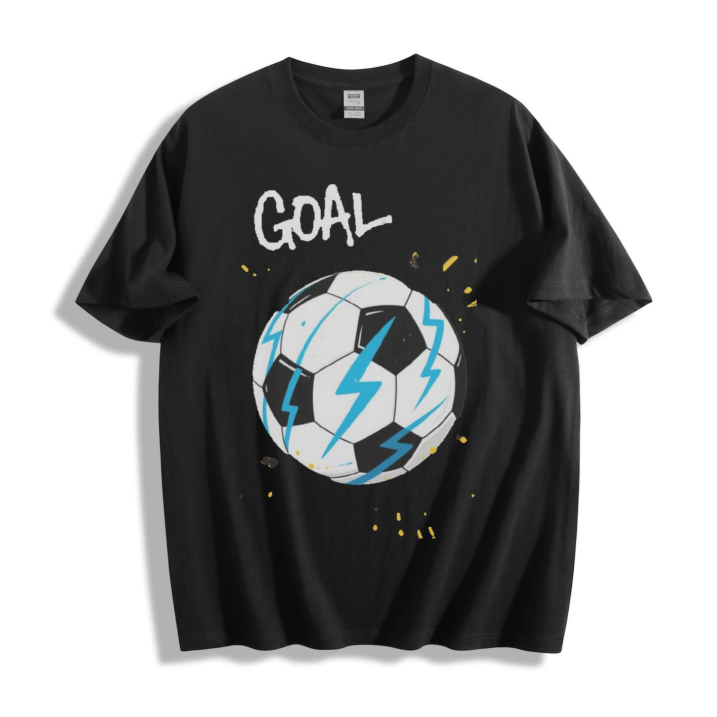 Soccer Ball Lightning GOAL Graphic T-Shirt S