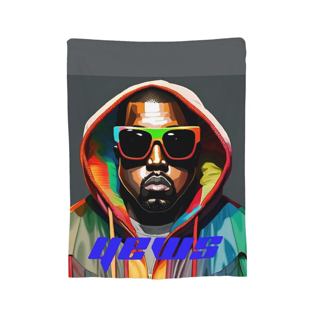 Kanye West Blanket Fleece Spring/Autumn Cute Bear Multifunction Lightweight Throw Blanket for Home Bedroom Quilt