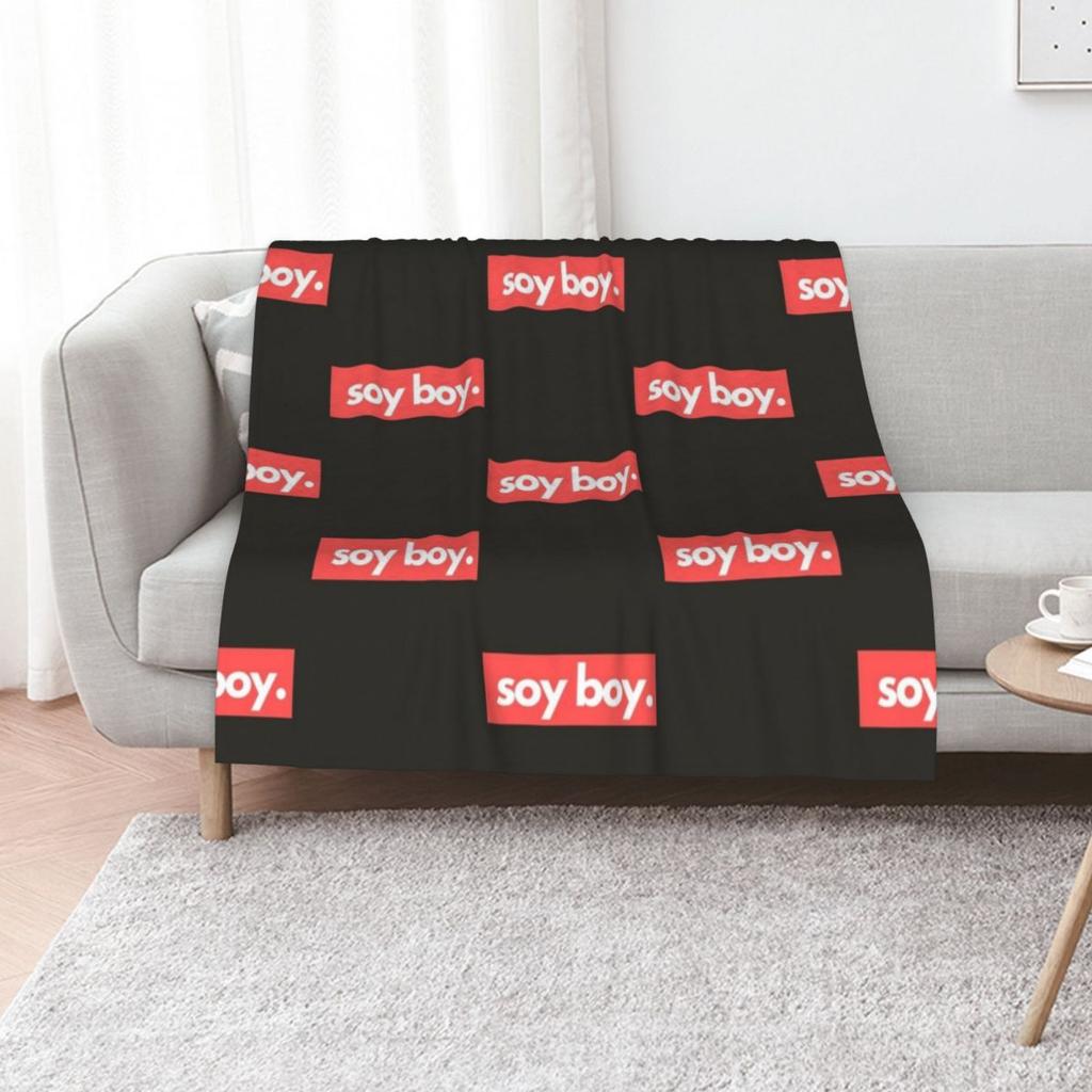 Soy Boy Throw Blanket Decorative Sofas Heavy To Sleep Plaid On The Sofa Soft Plaid Retros Sofa Quilt Blankets