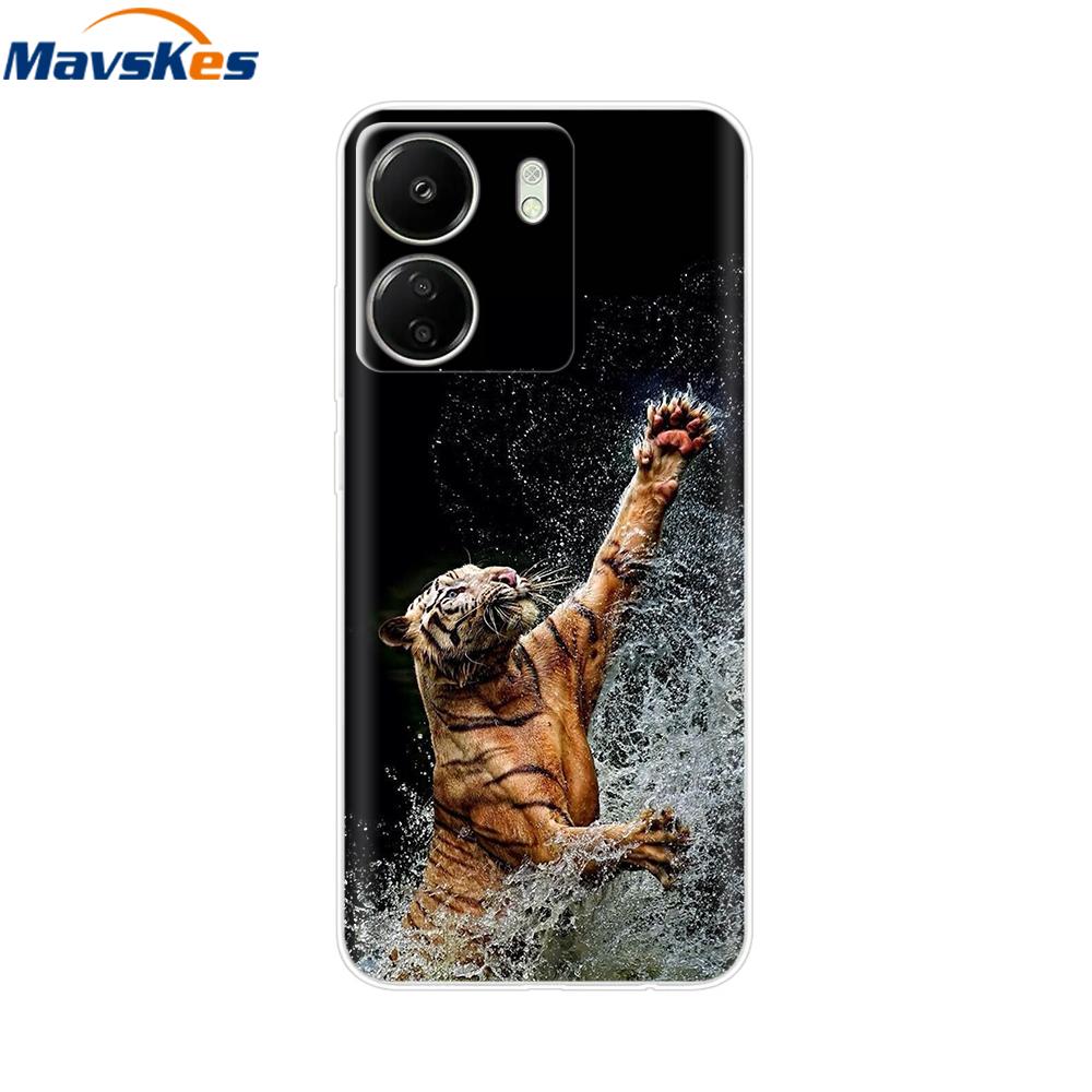 For Xiaomi Redmi 13C 4G Case New Painted Silicone Back Cover For Redmi 13C Soft Clear TPU Phone Case For Redmi 13C 5G Redmi13C