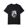 White T Shirt with Horse Head Print for Casual Wear