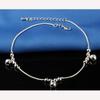 Simple Fashion Jewelry Foot Anklet Bells Bead Ankle Bracelet Silver Plated Chain